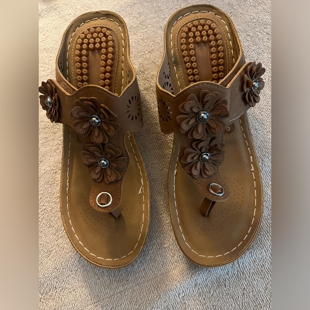 Tan sandals